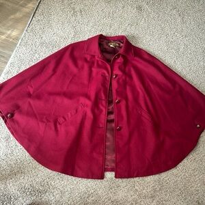 Eddie Bauer Burgundy Poncho Coat, size L